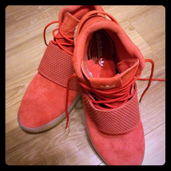 Adidas Tubular Invaders Red Seude - Picture 1 of 5